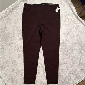 Maurices Dark Burgundy Pull-on Skinny Ankle Bengaline Jeans